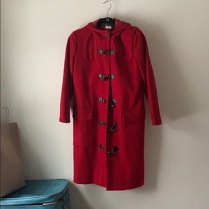 Vintage Red Wool Coat